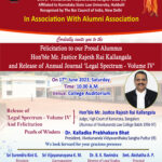 Felicitation to Hon'ble Justice Mr. Rajesh Rai Kallangala & Release of Legal Spectrum