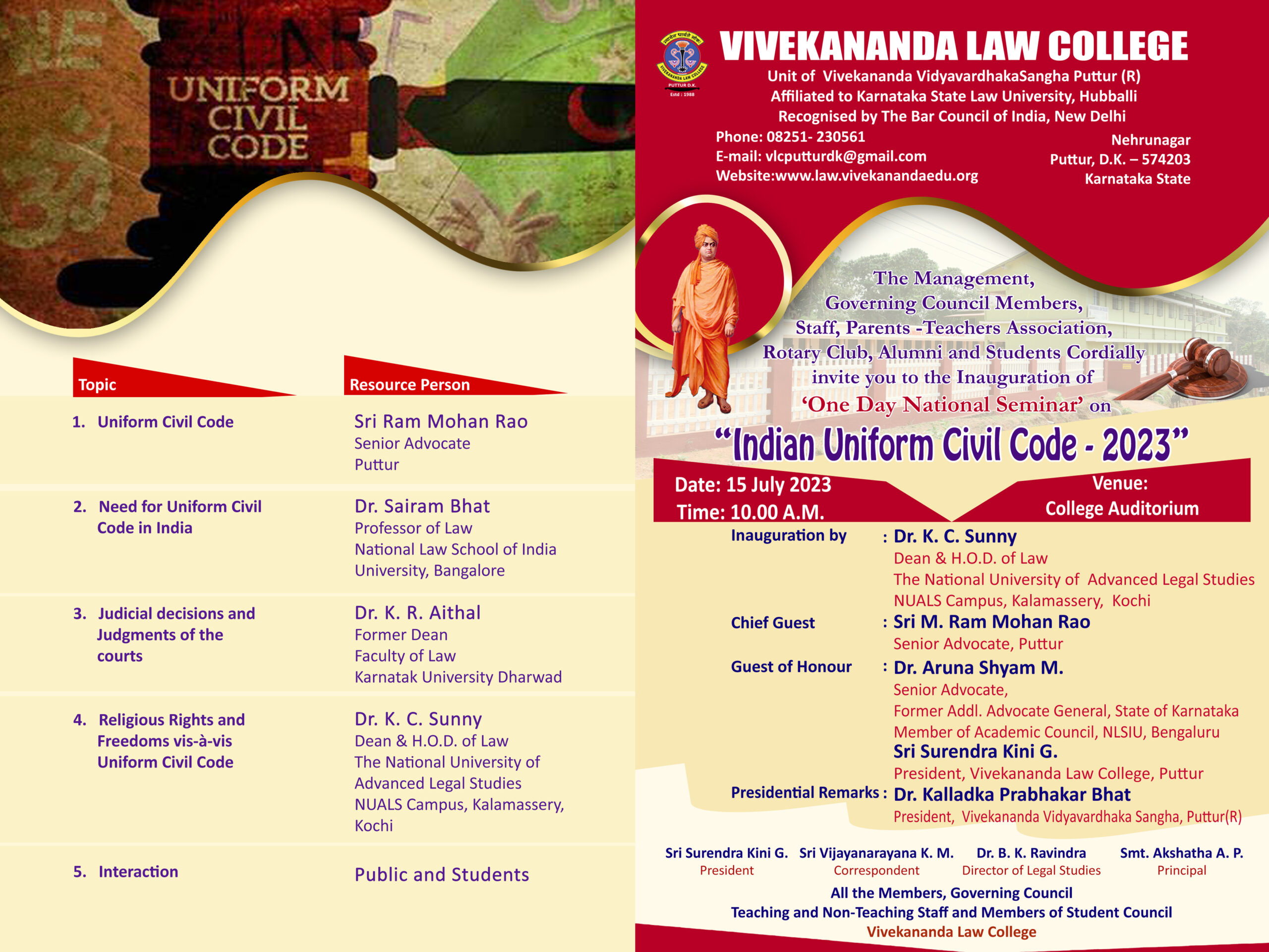 National Seminar on Uniform Civil Code