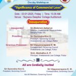 One Day Workshop on "Significance of Commercial Laws"